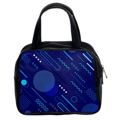 Classic Blue Background Abstract Style Classic Handbag (two Sides) by Vaneshart