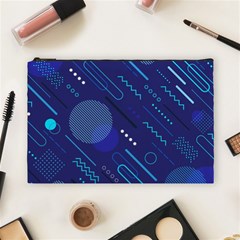 Classic Blue Background Abstract Style Cosmetic Bag (large) by Vaneshart