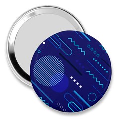 Classic Blue Background Abstract Style 3  Handbag Mirrors by Vaneshart