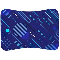 Classic Blue Background Abstract Style Velour Seat Head Rest Cushion by Vaneshart