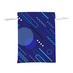 Classic Blue Background Abstract Style Lightweight Drawstring Pouch (l) by Vaneshart