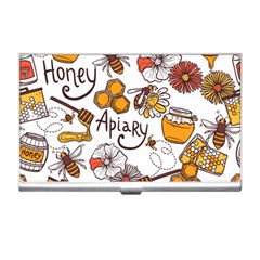 Honey Seamless Pattern Business Card Holder by Vaneshart