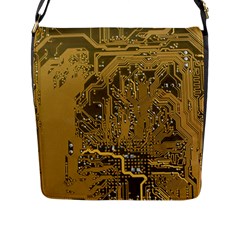 Pcb Printed Circuit Board Flap Closure Messenger Bag (l) by Vaneshart