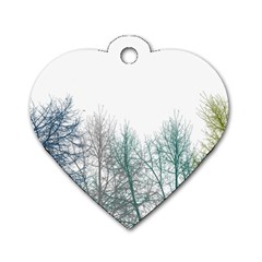 Multicolor Graphic Botanical Print Dog Tag Heart (one Side) by dflcprintsclothing