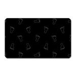 Neon Style Black And White Footprints Motif Pattern Magnet (Rectangular) Front