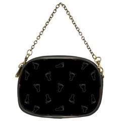 Neon Style Black And White Footprints Motif Pattern Chain Purse (two Sides) by dflcprintsclothing