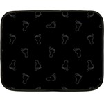 Neon Style Black And White Footprints Motif Pattern Fleece Blanket (Mini) 35 x27  Blanket