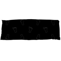 Neon Style Black And White Footprints Motif Pattern Body Pillow Case (dakimakura) by dflcprintsclothing