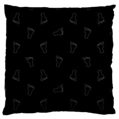 Neon Style Black And White Footprints Motif Pattern Standard Flano Cushion Case (one Side) by dflcprintsclothing