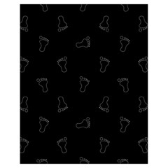 Neon Style Black And White Footprints Motif Pattern Drawstring Bag (small)