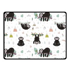 Cute Sloths Fleece Blanket (small) by Sobalvarro