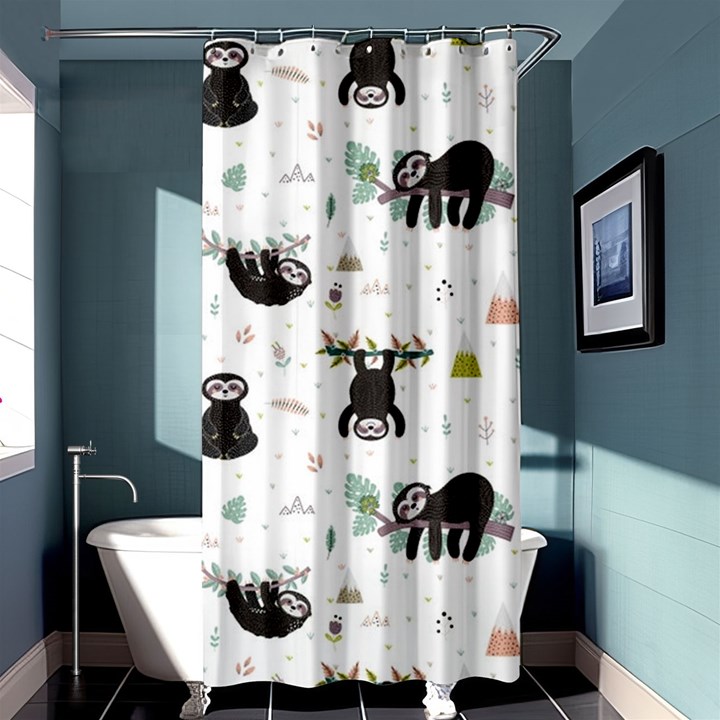 Cute sloths Shower Curtain 36  x 72  (Stall) 