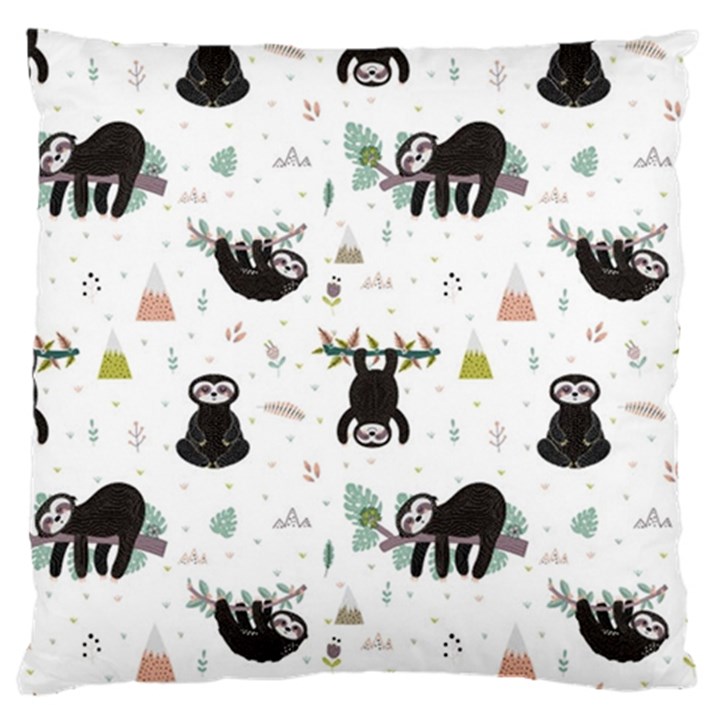 Cute sloths Large Cushion Case (One Side)