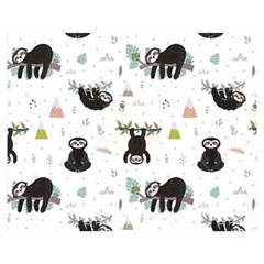 Cute Sloths Double Sided Flano Blanket (medium)  by Sobalvarro