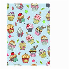 Cupcake Doodle Pattern Small Garden Flag (two Sides) by Sobalvarro