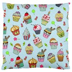 Cupcake Doodle Pattern Large Flano Cushion Case (One Side) Front