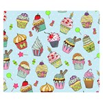 Cupcake Doodle Pattern Double Sided Flano Blanket (Small)  50 x40  Blanket Back