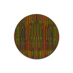 Colors From The Sea Decorative Rubber Coaster (round)  by pepitasart