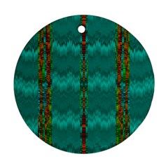 Shimmering Colors From The Sea Decorative Round Ornament (two Sides) by pepitasart