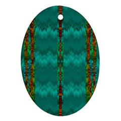 Shimmering Colors From The Sea Decorative Oval Ornament (two Sides) by pepitasart