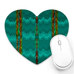 Shimmering Colors From The Sea Decorative Heart Mousepads by pepitasart