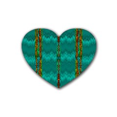 Shimmering Colors From The Sea Decorative Heart Coaster (4 Pack) 