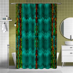 Shimmering Colors From The Sea Decorative Shower Curtain 48  X 72  (small)  by pepitasart