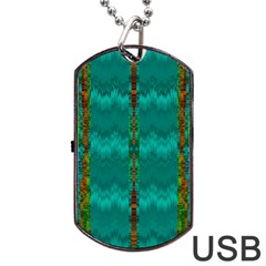 Shimmering Colors From The Sea Decorative Dog Tag Usb Flash (one Side) by pepitasart