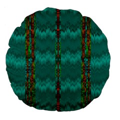 Shimmering Colors From The Sea Decorative Large 18  Premium Flano Round Cushions by pepitasart