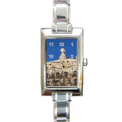 Gaudi, La Pedrera Building, Barcelona - Spain Rectangle Italian Charm Watch by dflcprintsclothing