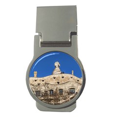 Gaudi, La Pedrera Building, Barcelona - Spain Money Clips (round)  by dflcprintsclothing