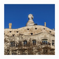 Gaudi, La Pedrera Building, Barcelona - Spain Medium Glasses Cloth by dflcprintsclothing