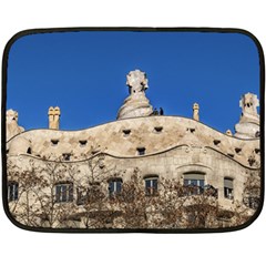 Gaudi, La Pedrera Building, Barcelona - Spain Fleece Blanket (mini) by dflcprintsclothing