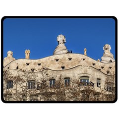 Gaudi, La Pedrera Building, Barcelona - Spain Fleece Blanket (large)  by dflcprintsclothing