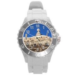 Gaudi, La Pedrera Building, Barcelona - Spain Round Plastic Sport Watch (l) by dflcprintsclothing