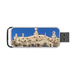 Gaudi, La Pedrera Building, Barcelona - Spain Portable Usb Flash (one Side) by dflcprintsclothing