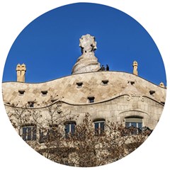 Gaudi, La Pedrera Building, Barcelona - Spain Wooden Bottle Opener (round)