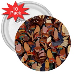 Tukans 3  Buttons (10 Pack)  by olgashashok