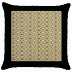 Digital Flowers Throw Pillow Case (Black) Front