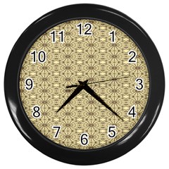 Digital Flowers Wall Clock (black) by Sparkle