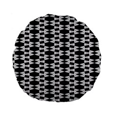 Geometric Standard 15  Premium Flano Round Cushions by Sparkle