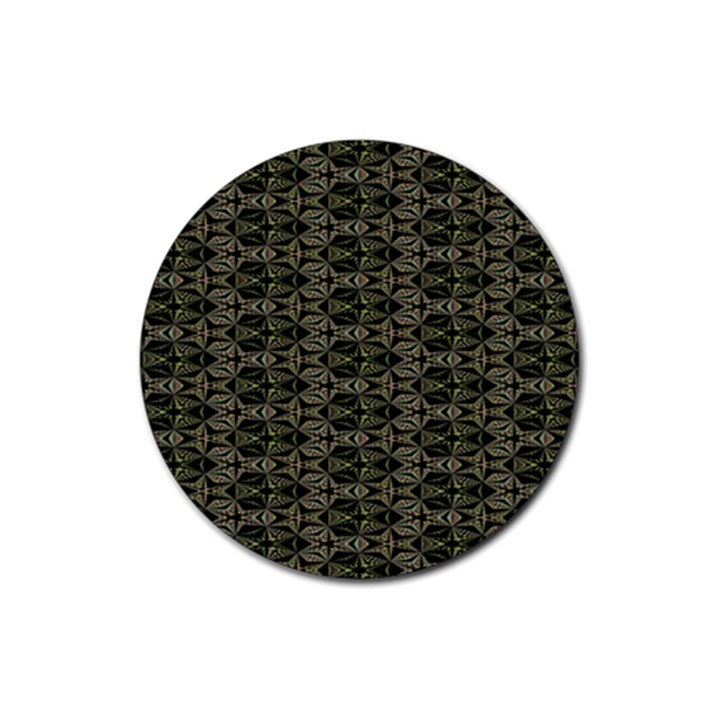 green digitalart Rubber Round Coaster (4 pack) 