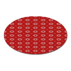 Red Kalider Oval Magnet