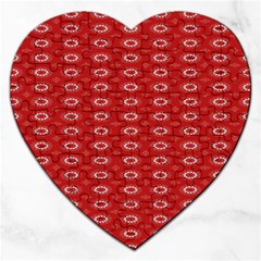 Red Kalider Jigsaw Puzzle (heart) by Sparkle