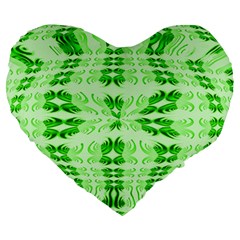 Digital Illusion Large 19  Premium Heart Shape Cushions by Sparkle