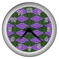 Digital Grapes Wall Clock (silver) by Sparkle