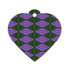 Digital Grapes Dog Tag Heart (one Side) by Sparkle