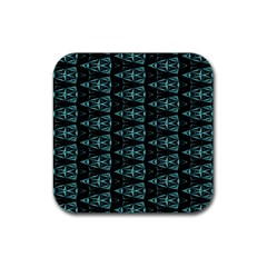 Digital Triangles Rubber Coaster (square)  by Sparkle