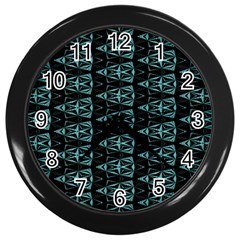 Digital Triangles Wall Clock (black) by Sparkle