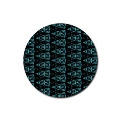 Digital Triangles Rubber Coaster (round)  by Sparkle